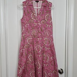 NWOT Talbots Paisley Sleeveless Shirt Dress